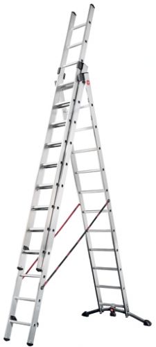  профессиональную алюминиевую лестницу-стремянку Hailo ProfiLOT 3х12